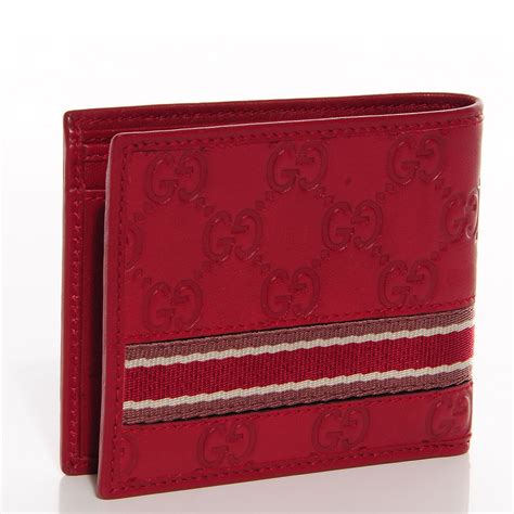 gucci bi-fold wallet red|gucci wallet bifold men authentic.